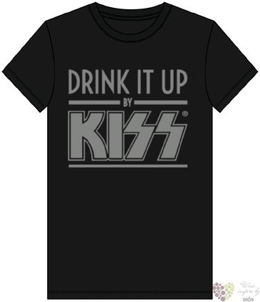 Kiss  Drink It Up  original black Tshirt 1ks