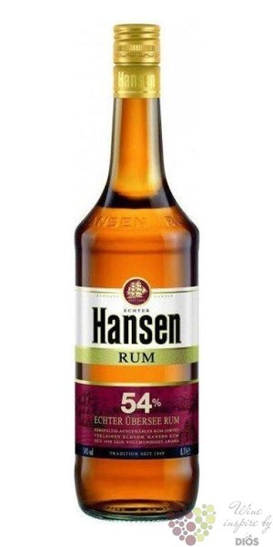 Hansen  Red  stronger Caribbean rum 54% vol.    0.70 l