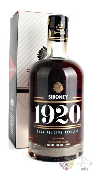 Siboney  Gran reserva 1920  aged rum of Dominican republic by Cachon Calyo 37.5% vol.  0.70 l