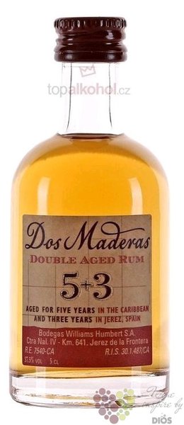 Dos Maderas  5 + 3  Caribbean rum Williams &amp; Humbert  37.5% vol. 0.05 l