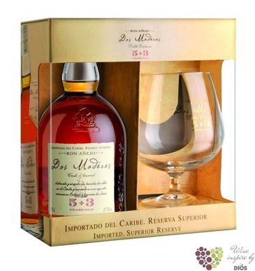 Dos Maderas  PX 5 + 3  glass set Caribbean rum Williams &amp; Humbert 40% vol.  0.70 l