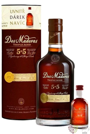 Dos Maderas  PX 5 + 5  gift set Caribbean rum Williams &amp; Humbert 40% vol.  0.70 l