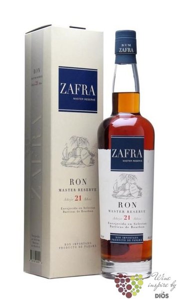 Zafra  Master Reserve  aged 21 years in Bourbon cask rum of Panama 40% vol. 0.70 l