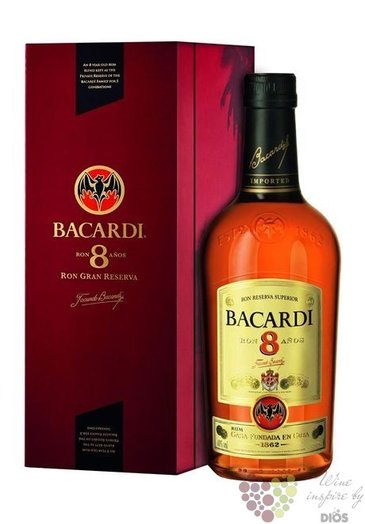 Bacardi Reserva  Superior  luxury box aged 8 years Cuban rum 40% vol.  1.00 l