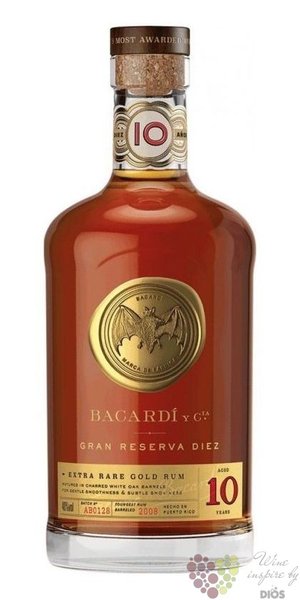 Bacardi Gran reserva 2008  Diez  aged 10 years Caribbean rum 40% vol.  0.70 l