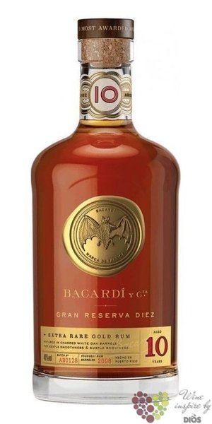 Bacardi Gran reserva 2008  Diez  aged 10 years Caribbean rum 40% vol. 1.00 l