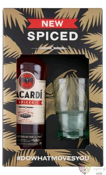 Bacardi  Spiced  glass set white Cuban rum 35% vol.  0.70 l
