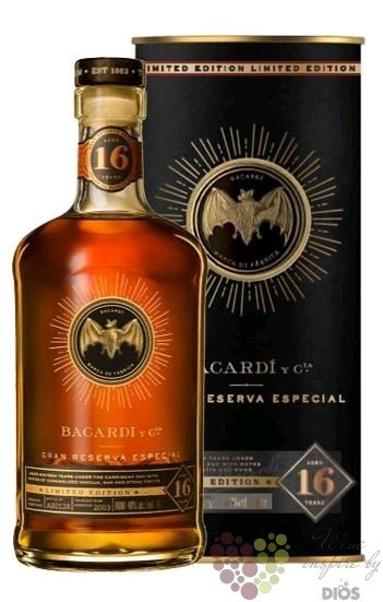 Bacardi Gran reserva 2003  Especial ltd.  aged 16 years Caribbean rum 40% vol.  1.00 l