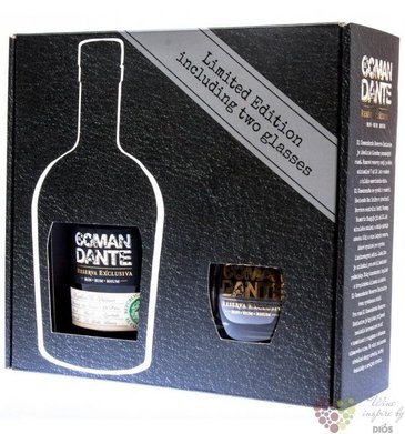 El Comandante „ Reserva exclusiva ” glass set of aged Panamas rum 40% vol.  0.70 l