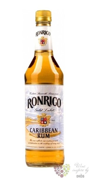 Ronrico „ Gold label ” Caribbean rum by Serrales 40% vol.  0.70 l