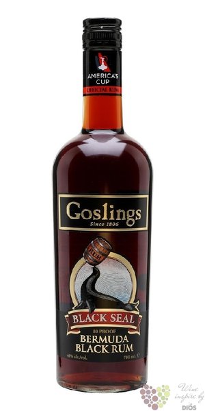 Goslings  Black Seal 80 proof  black Bermudas rum 40% vol.  1.00 l