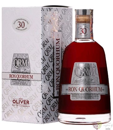 Quorhum „ 30 anniversary ” aged Dominican rum 40% vol.  0.70 l