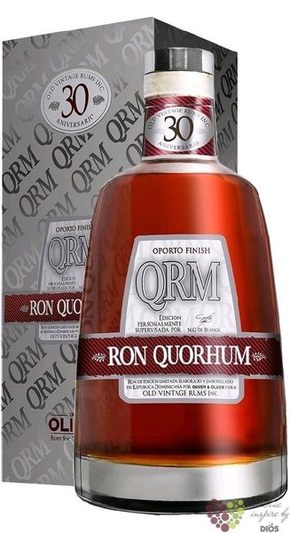 Quorhum  Solera 30 anni. Sherry cask  aged Dominican rum 40% vol.  0.70 l