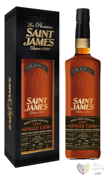 Saint James Single cask 1997 vintage Martinique rum 42.7% vol.  0.70 l
