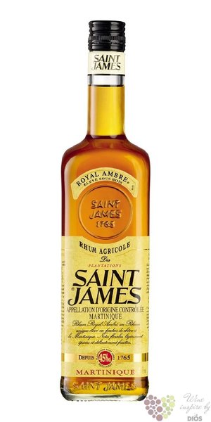 Saint James  Royal Ambre  aged Martinique rum 45% vol.  0.70 l