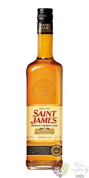 Saint James „ Heritage ” aged caribbean rum 40% vol.  0.70 l