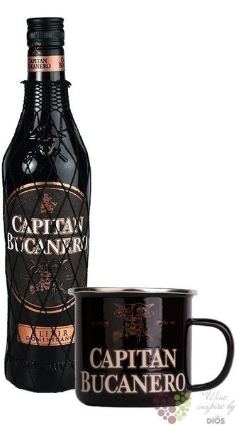 Capitan Bucanero  Elixir Dominicano  pot set flavored Dominican rum 34% vol.  0.70 l
