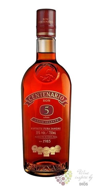 Centenario  Aejo  aged 5 years Costa Rican rum 40% vol. 0.70 l