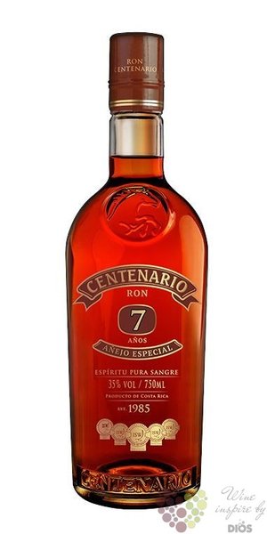 Centenario  Aejo Especial  aged 7 years Costa Rican rum 40% vol. 0.70 l