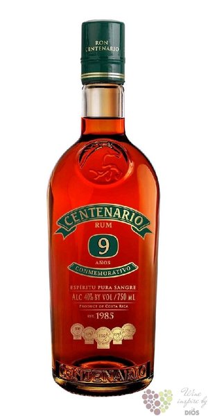 Centenario  Conmemorativo  aged 9 years Costa Rican rum 40% vol. 0.70 l