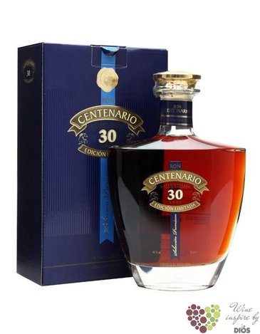Centenario  Edicion Limitada  aged 30 years Costa Rican rum 40% vol.    0.70 l