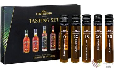 Centenario  Tasting set  aged Costa Rican rum 40% vol.  5x50ml