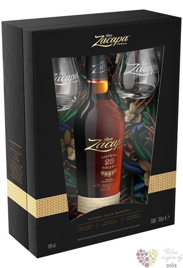 Zacapa Centenario  23 Solera Gran reserva  2glass set aged Guatemalan rum 40% vol.  0.70 l