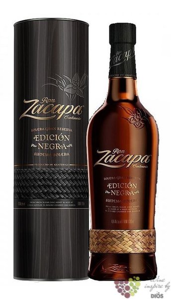 Zacapa Centenario  edicion Negra  aged Guatemalan rum 43% vol.  0.70 l