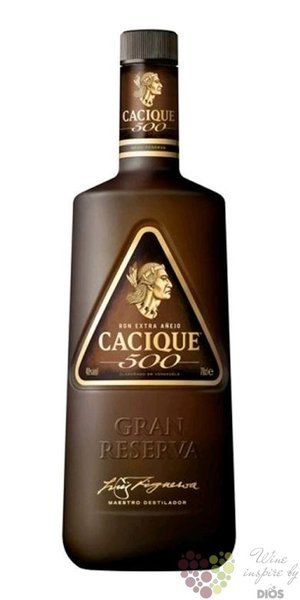 Cacique 500 „ Extra Aňejo ” aged rum of Venezuela 40% vol.     0.70 l
