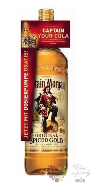 Captain Morgan  Original Spiced Gold  Jamaican flavored rum 35% vol.  3.00 l