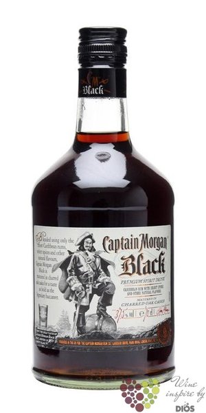 Captain Morgan  Black Spiced  flavored Jamaican rum 37.5% vol.  0.70 l