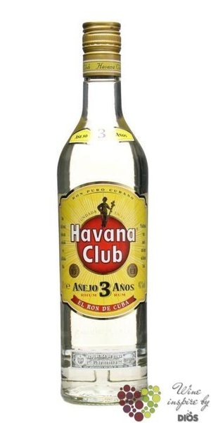 Havana club „ Aňejo 3 aňos ” white Cuban rum 40% vol.  3.00 l