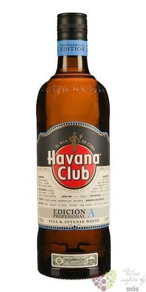 Havana Club  Profesional edition A  aged Cuban rum 40% vol.  0.70 l