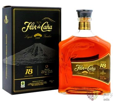 Flor de Caa  Centenario  slow aged 18 years Nicaraguan rum 40% vol.  1.00 l