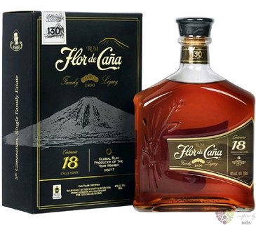 Flor de Caa  Centenario  gift box slow aged 18 years Nicaraguan rum 40% vol.0.70 l
