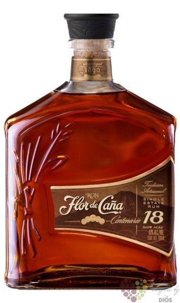 Flor de Caa  Centenario  slow aged 18 years Nicaraguan rum 40% vol.  0.70 l
