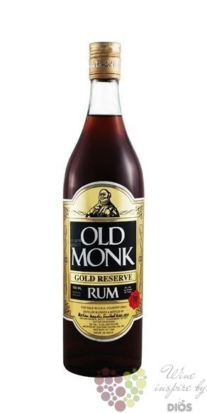 Old Monk  Black  blended Indian rum Mohan Nagar distillers 38% vol.    0.70 l