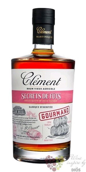 Clment Secrets de Futs  Gourmand  unique Martinique rum 40.8% vol.  0.70 l