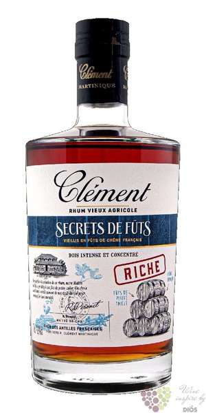 Clment Secrets de Futs  Riche  unique Martinique rum 42.4% vol.  0.70 l