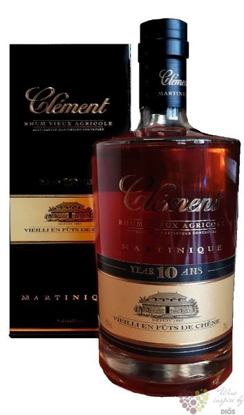 Clément „ 10 ans ” aged Martinique rum 44% vol.  0.70 l