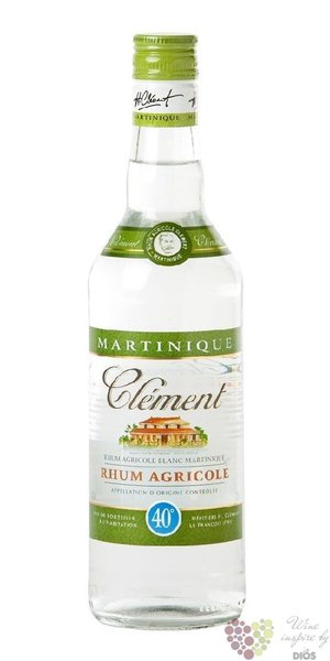 Clément blanc „ 40 ” white rum of Martinique 40% vol.  1.00 l