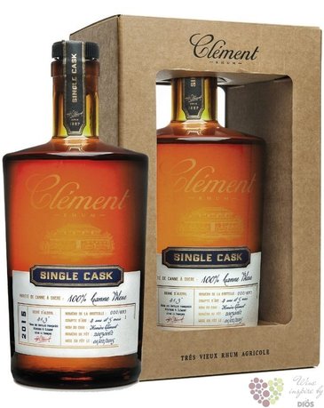 Clment Single Cask  Canne bleue  2015 rum of Martinique 41.3% vol.  0.5 l