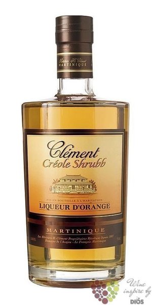 Clément „ Créole Shrubb Orange ” flavored rum of Martinique 40% vol.  0.05 l