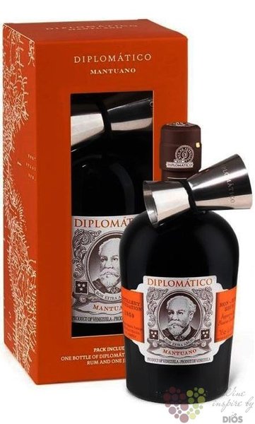 Diplomatico  Mantuano  jigger gift set aged rum of Venezuela 40% vol.  0.70 l