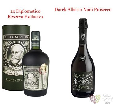 Diplomatico  Reserva exclusiva  + Alberto Nani aged rum of Venezuela  40% vol.  2x 0.70 l
