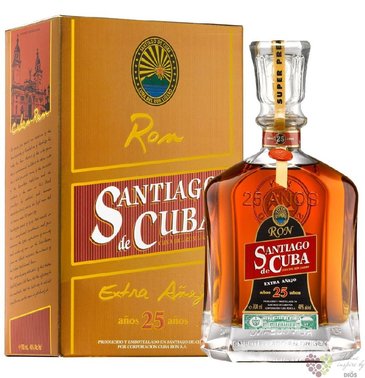 Santiago de Cuba „ Extra aňejo 25 aňos ” Cuban rum aged 25 years 40% vol. 0.70 l