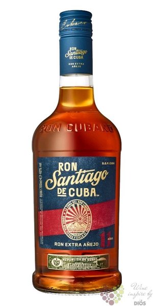 Santiago de Cuba  Extra Aejo  aged 11 years Cuban rum 40% vol.  0.70 l
