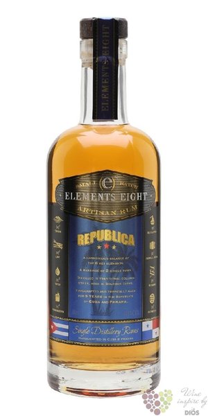 Elements 8 „ Republica ” small batch rum of St.Lucia 40% vol.  0.70 l
