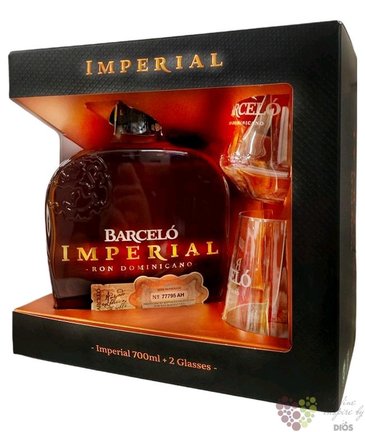 Barcelo  Imperial  2glass set aged Dominican rum 38% vol. 0.70 l