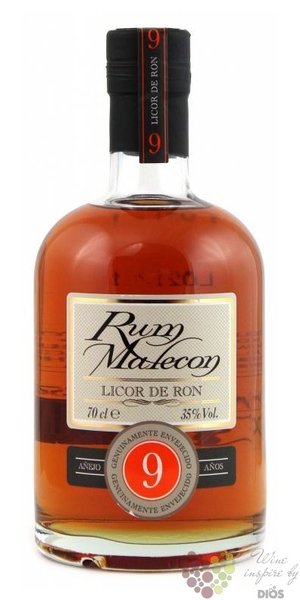 Malecon  Licor de ron  aged 9 years flavored Panamas rum 35% vol.  0.70 l